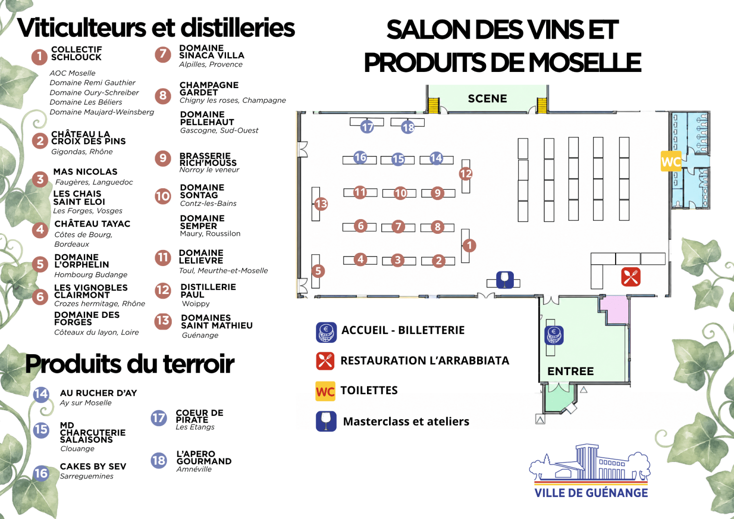 Plan des exposants