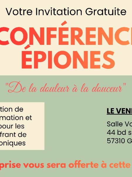 Affiche de présentation - conférence Epiones 1er mai 2026