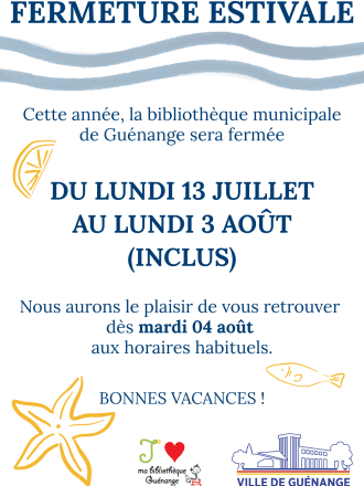 Fermeture estivale de la bibliothèque