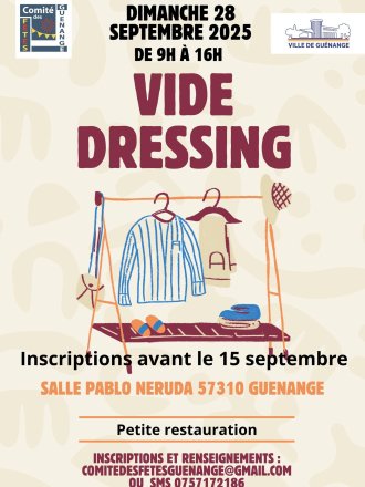 Vide Dressing du comité des fêtes